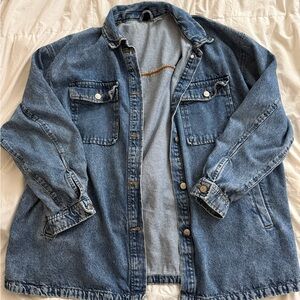 H&M Oversized Divided Light Blue Denim Jacket